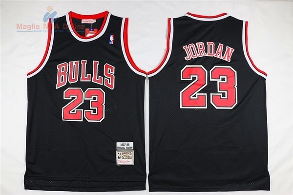 Acquista Maglia NBA Chicago Bulls #23 Michael Jordan 1997-1998 Nero