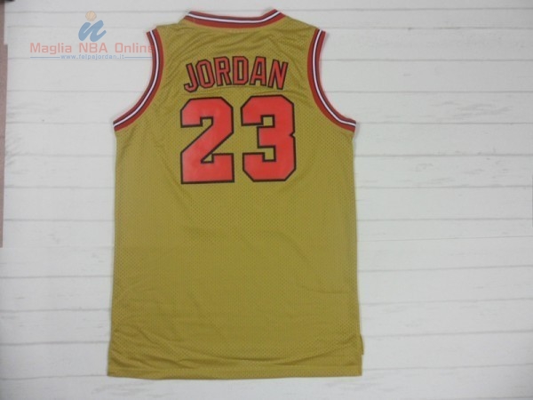 Acquista Maglia NBA Chicago Bulls #23 Michael Jordan 1997-1998 Oro