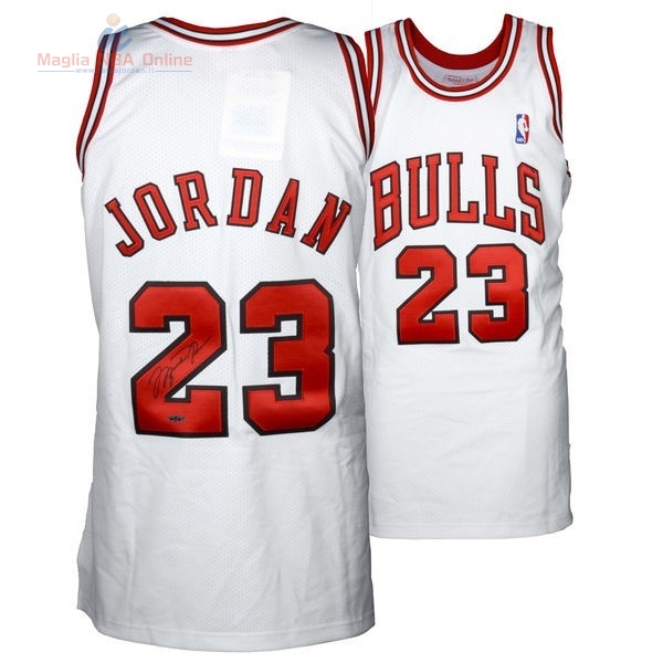 Acquista Maglia NBA Chicago Bulls #23 Michael Jordan Bianco