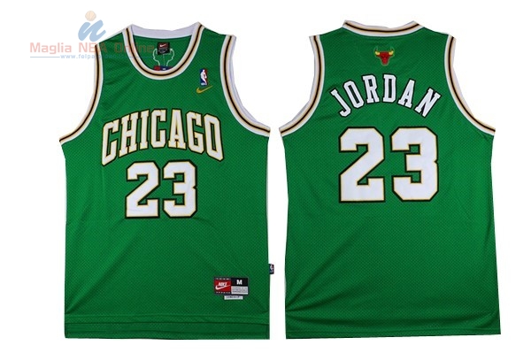 Acquista Maglia NBA Chicago Bulls #23 Michael Jordan Verde