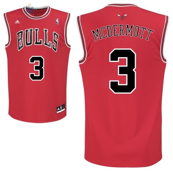 Acquista Maglia NBA Chicago Bulls #3 Doug McDermott Rosso