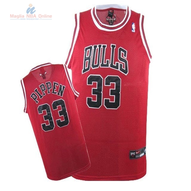 Acquista Maglia NBA Chicago Bulls #33 Scottie Pippen Retro Rosso