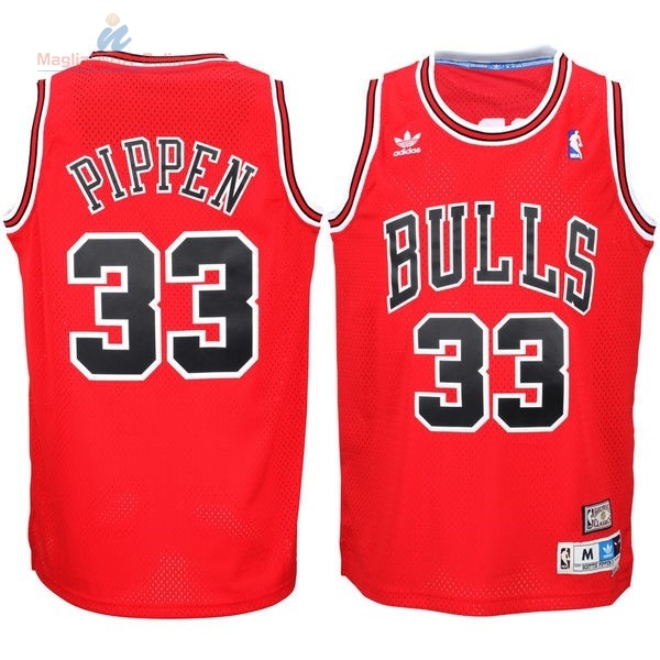 Acquista Maglia NBA Chicago Bulls #33 Scottie Pippen Rosso