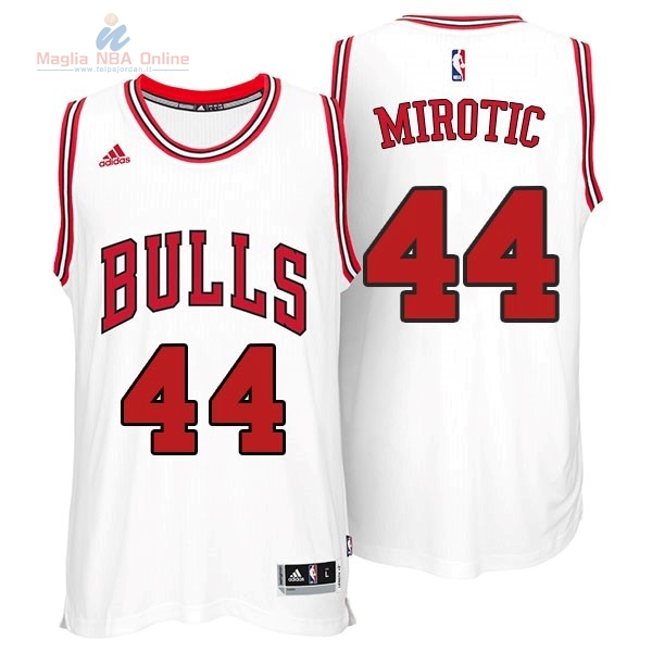 Acquista Maglia NBA Chicago Bulls #44 Nikola Mirotic Bianco