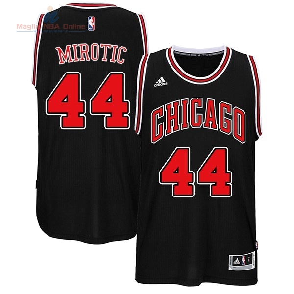 Acquista Maglia NBA Chicago Bulls #44 Nikola Mirotic Nero