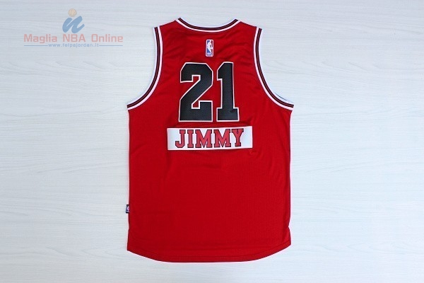 Acquista Maglia NBA Chicago Bulls 2014 Natale #21 Jimmy Rosso