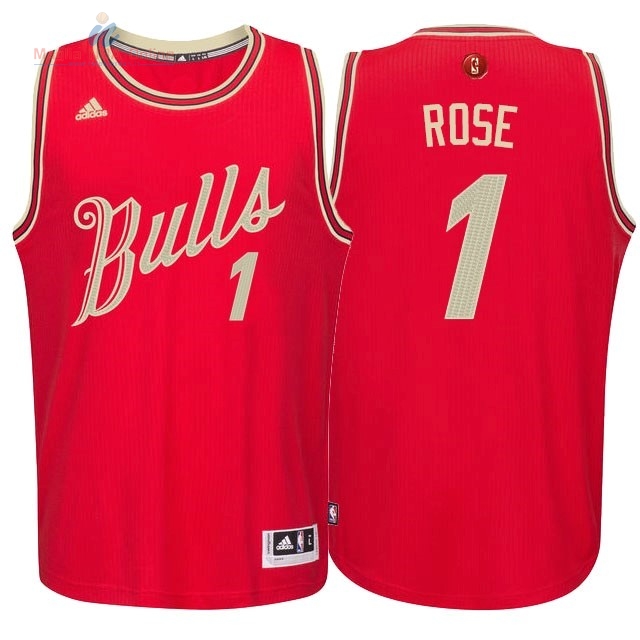 Acquista Maglia NBA Chicago Bulls 2015 Natale #1 Rose Rosso