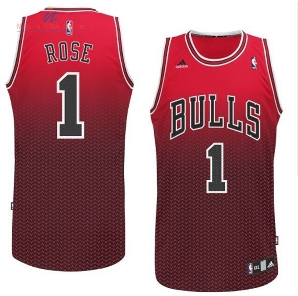 Acquista Maglia NBA Chicago Bulls Moda Risuonare #1 Rose Rosso