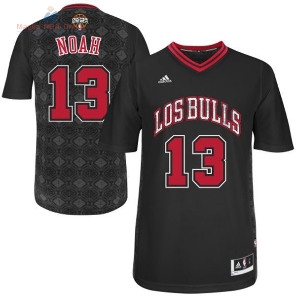 Acquista Maglia NBA Chicago Bulls Notti Latine Manica Corta #13 Noah Nero