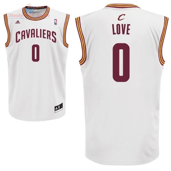 Acquista Maglia NBA Cleveland Cavaliers #0 Kevin Love Bianco