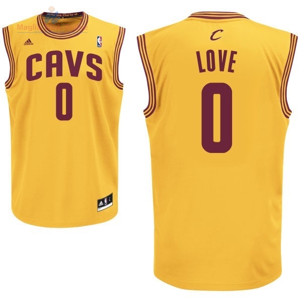 Acquista Maglia NBA Cleveland Cavaliers #0 Kevin Love Giallo