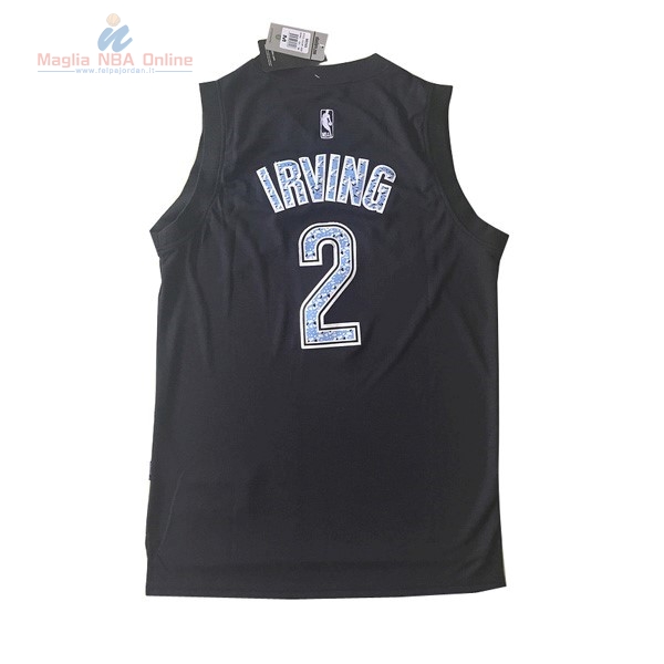 Acquista Maglia NBA Cleveland Cavaliers #2 Kyrie Irving Nero Diamante