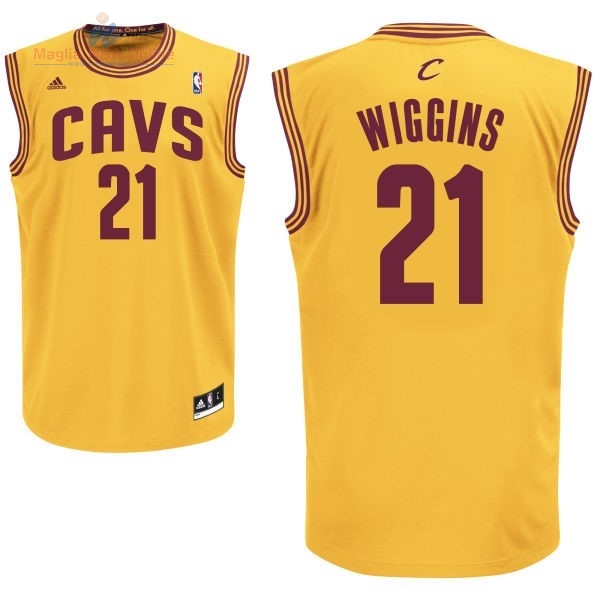 Acquista Maglia NBA Cleveland Cavaliers #21 Andrew Wiggins Giallo