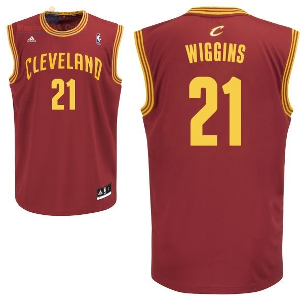 Acquista Maglia NBA Cleveland Cavaliers #21 Andrew Wiggins Rosso