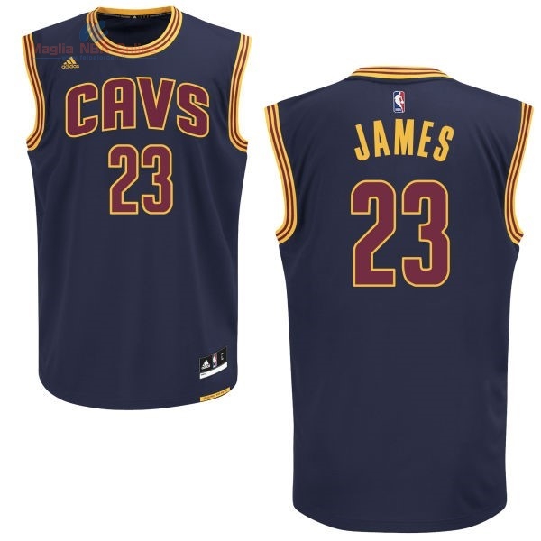 Acquista Maglia NBA Cleveland Cavaliers #23 LeBron James Blu