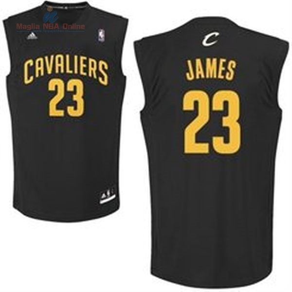 Acquista Maglia NBA Cleveland Cavaliers #23 LeBron James Nero