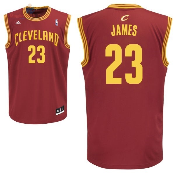 Acquista Maglia NBA Cleveland Cavaliers #23 LeBron James Rosso