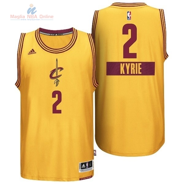 Acquista Maglia NBA Cleveland Cavaliers 2014 Natale #2 Kyrie Giallo