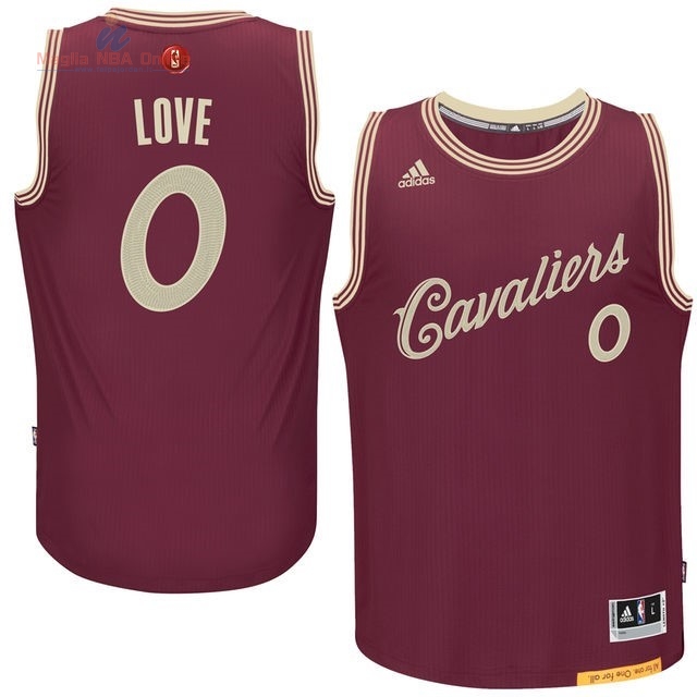 Acquista Maglia NBA Cleveland Cavaliers 2015 Natale #0 Love Rosso