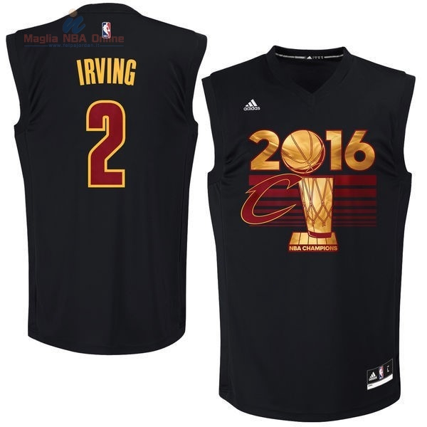 Acquista Maglia NBA Cleveland Cavaliers 2016 Campionato Finali #2 Kyrie Irving Nero