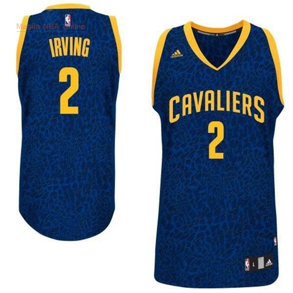 Acquista Maglia NBA Cleveland Cavaliers Luce Leopard #2 Irving Blu