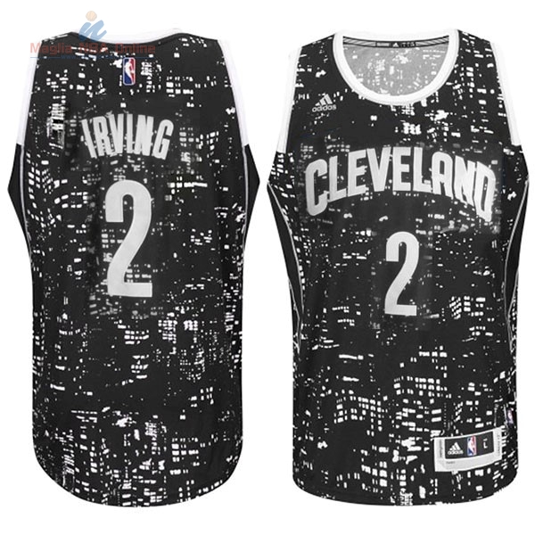 Acquista Maglia NBA Cleveland Cavaliers Luci Della Città #2 Irving Nero