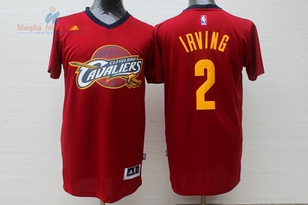 Acquista Maglia NBA Cleveland Cavaliers Manica Corta #2 Kyrie Irving Rosso