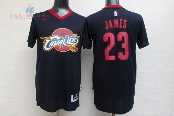 Acquista Maglia NBA Cleveland Cavaliers Manica Corta #23 LeBron James Blu