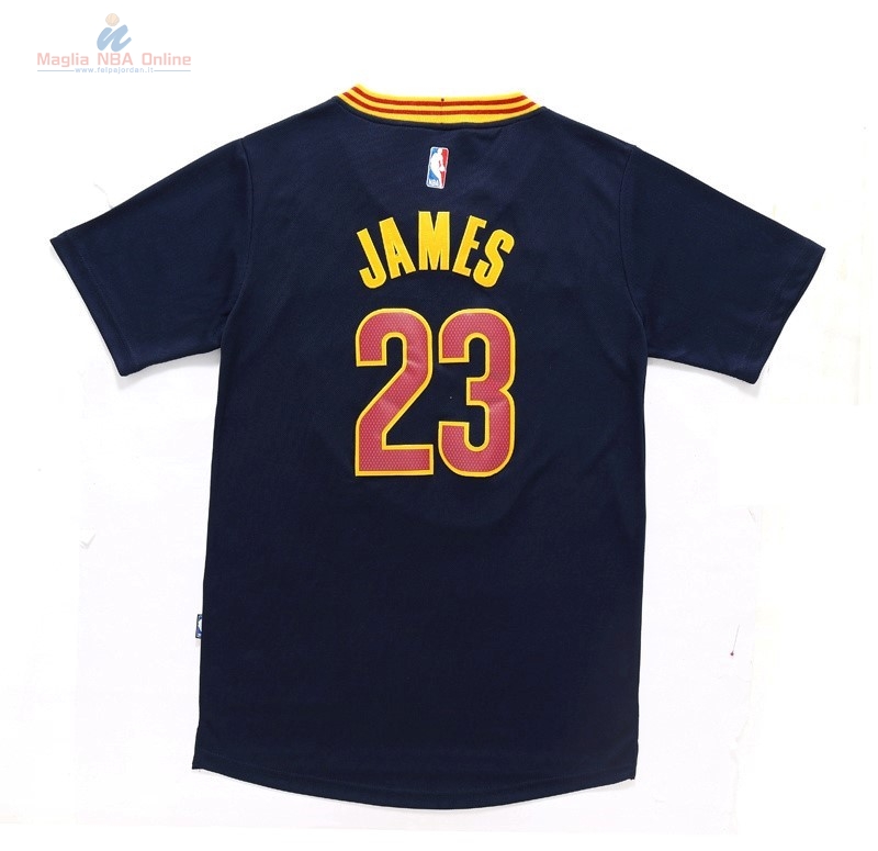 Acquista Maglia NBA Cleveland Cavaliers Manica Corta #23 LeBron James Nero