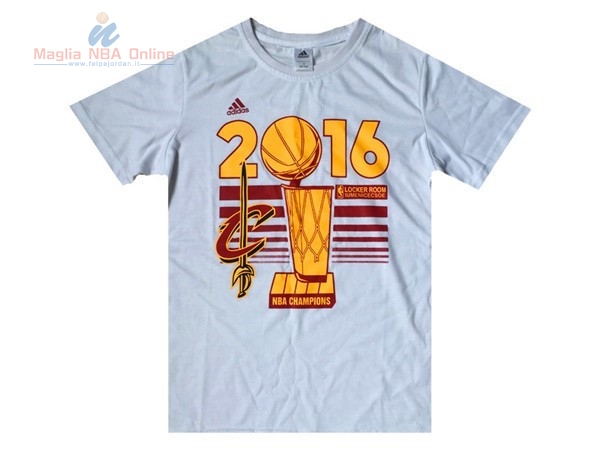 Acquista Maglia NBA Cleveland Cavaliers Manica Corta 2016 Campionato Finali Bianco