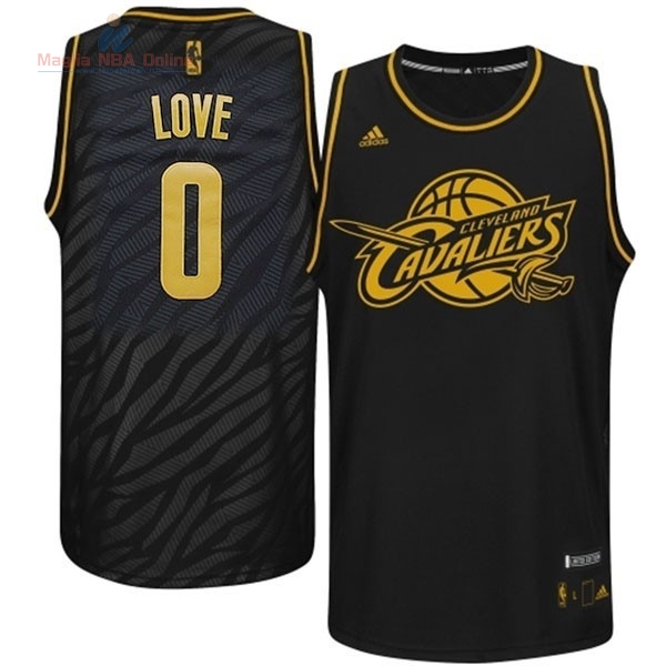 Acquista Maglia NBA Cleveland Cavaliers Moda Metalli Preziosi #0 Love Nero