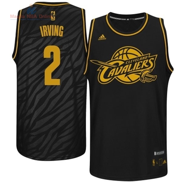 Acquista Maglia NBA Cleveland Cavaliers Moda Metalli Preziosi #2 Irving Nero