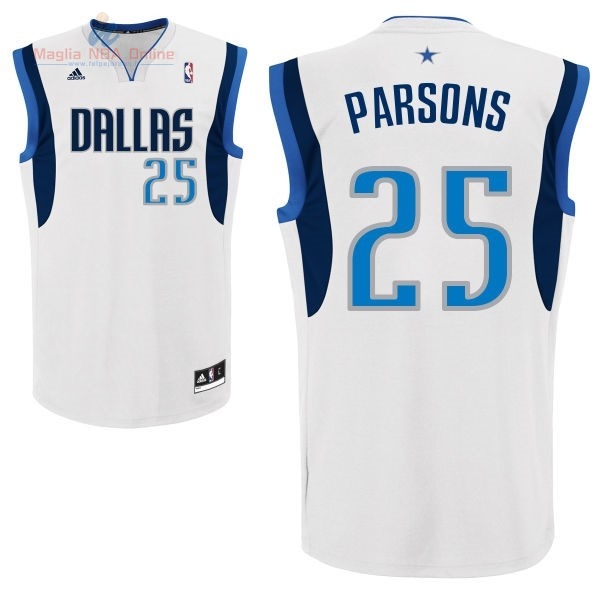 Acquista Maglia NBA Dallas Mavericks #25 Chandler Parsons Bianco