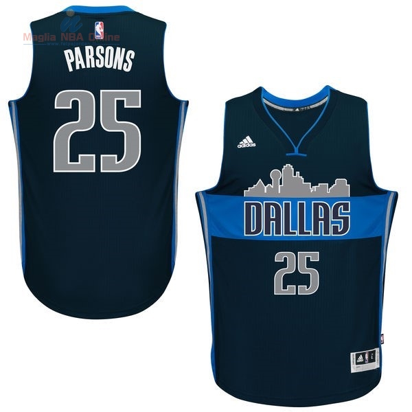 Acquista Maglia NBA Dallas Mavericks #25 Chandler Parsons Blu Profundo