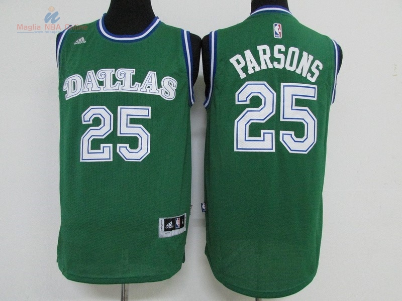 Acquista Maglia NBA Dallas Mavericks #25 Chandler Parsons Verde