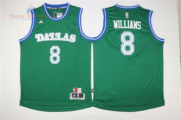 Acquista Maglia NBA Dallas Mavericks #8 Deron Michael Williams Verde