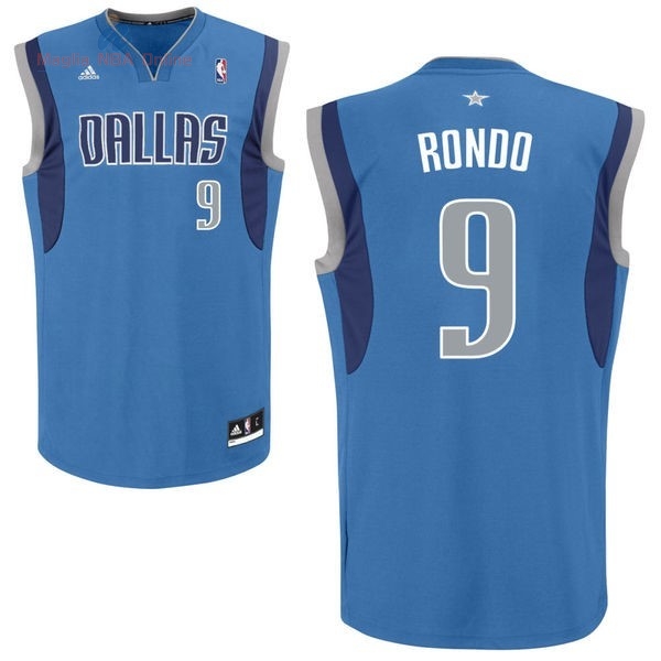 Acquista Maglia NBA Dallas Mavericks #9 Rajon Rondo Blu