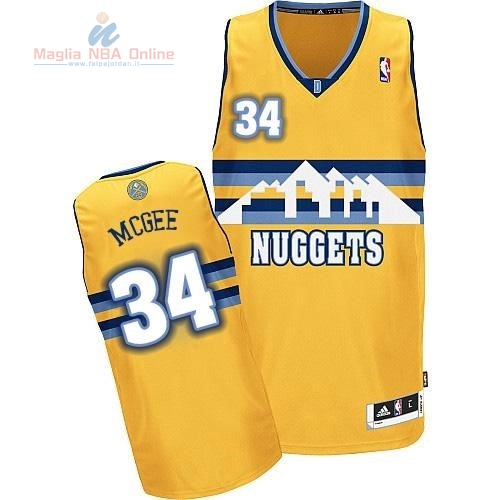 Acquista Maglia NBA Denver Nuggets #34 JaVale McGee Giallo