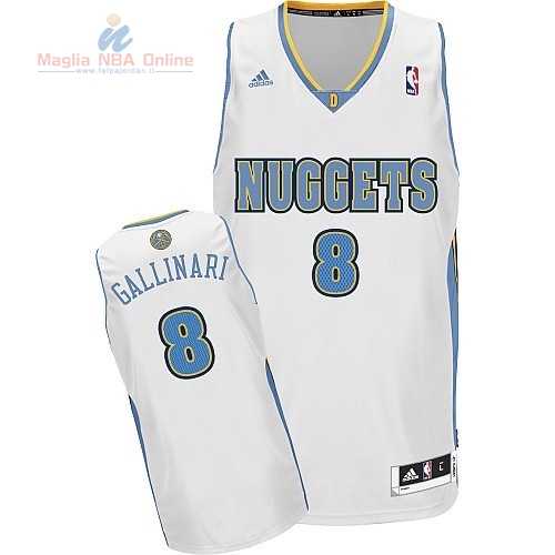 Acquista Maglia NBA Denver Nuggets #8 Danilo Gallinari Bianco