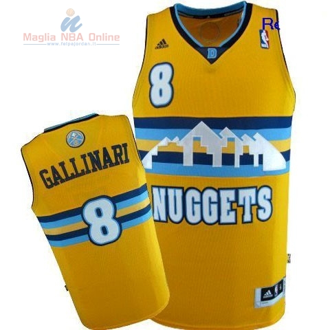 Acquista Maglia NBA Denver Nuggets #8 Danilo Gallinari Giallo