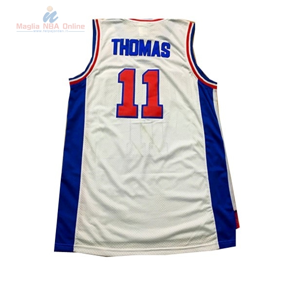 Acquista Maglia NBA Detroit Pistons #11 Isiah Thomas Bianco