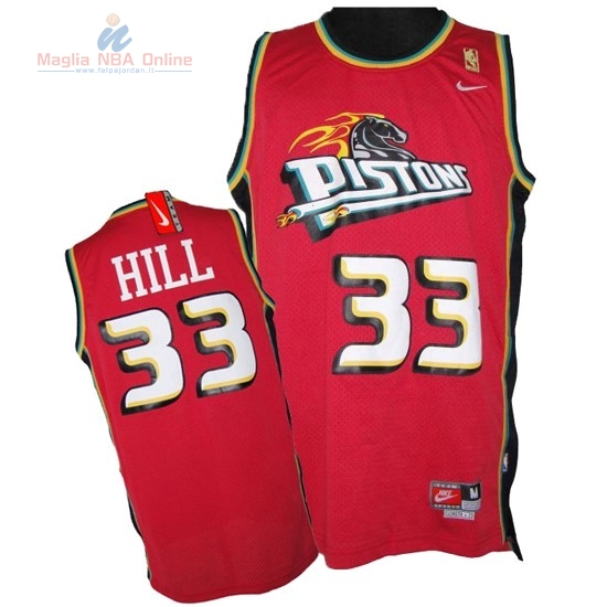 Acquista Maglia NBA Detroit Pistons #33 Grant Hill Rose