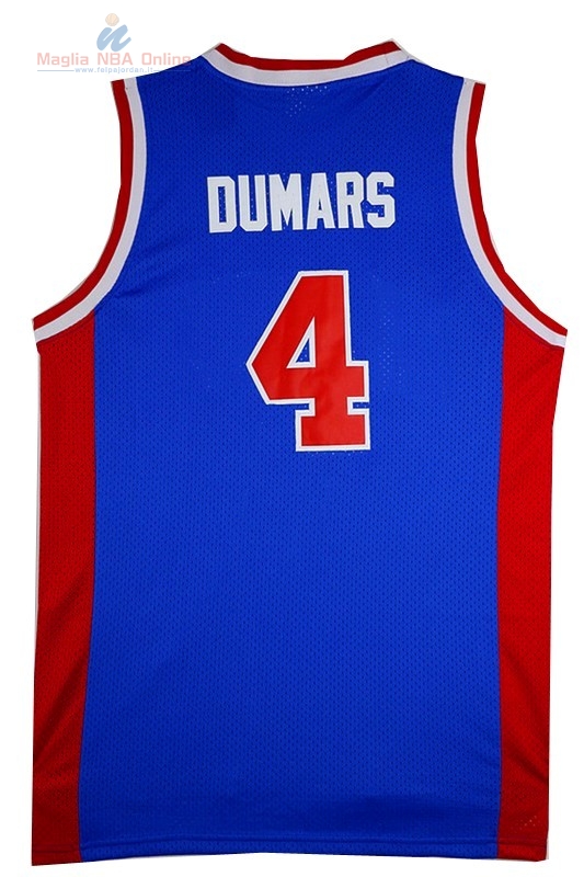 Acquista Maglia NBA Detroit Pistons #4 Joe Dumars Retro Blu