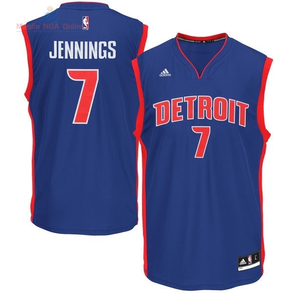 Acquista Maglia NBA Detroit Pistons #7 Brandon Jennings Blu