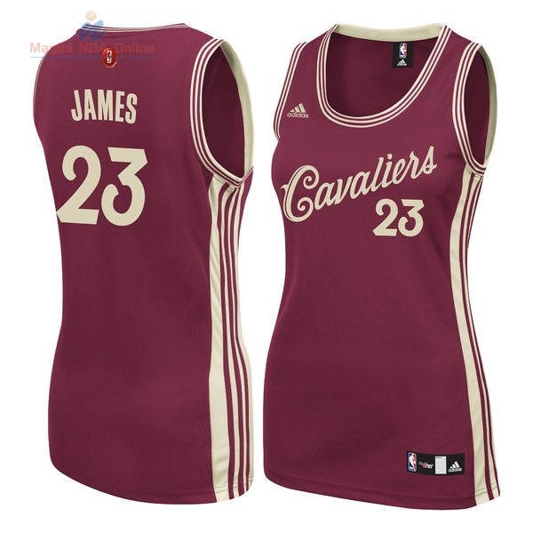 Acquista Maglia NBA Donna 2015-2016 Natale #23 LeBron James Rosso