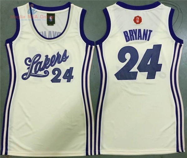 Acquista Maglia NBA Donna 2015-2016 Natale #24 Kobe Bryant Bianco