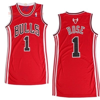 Acquista Maglia NBA Donna Chicago Bulls #1 Derrick Rose Rosso
