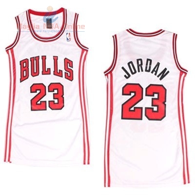 Acquista Maglia NBA Donna Chicago Bulls #23 Michael Jordan Bianco