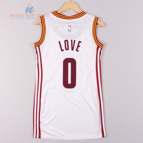 Acquista Maglia NBA Donna Cleveland Cavaliers #0 Kevin Love Bianco