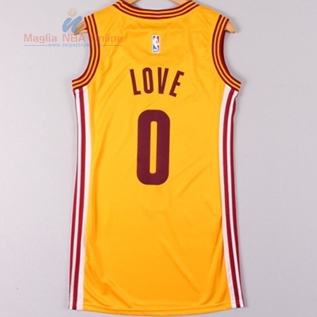 Acquista Maglia NBA Donna Cleveland Cavaliers #0 Kevin Love Giallo